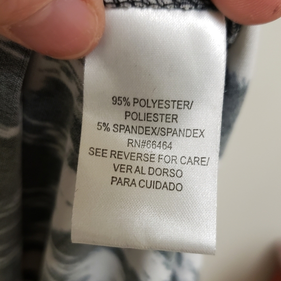 Studio one, black & white faux wrap slinky soft knee length dress, 12 - Picture 10 of 16